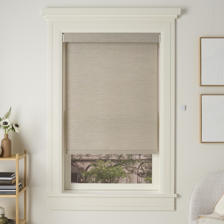 Color: Mystify Spicy Chai 5%; Fold Style: Solar Shades; Lift: Cordless