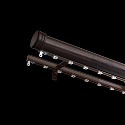Alternate image for Deluxe Custom Wood Traversing Drapery Hardware
