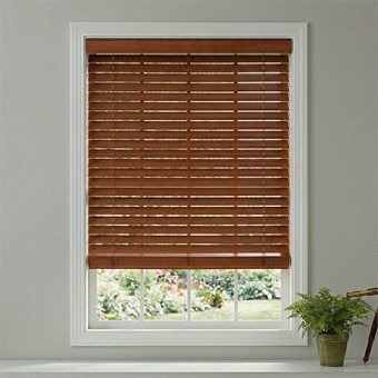 Motorized 2 Inch Real Wood Blinds