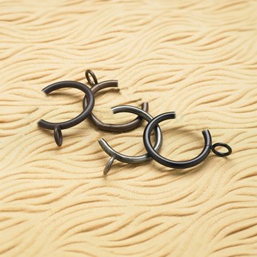 Wrought Iron C-Rings with Eyelets