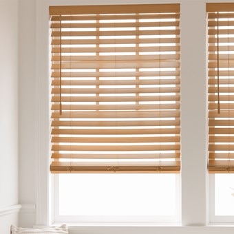 Premium Cordless 2 1/2 Inch Faux Wood Blinds