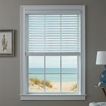 Motorized 2 1/2 Inch Faux Wood Blinds