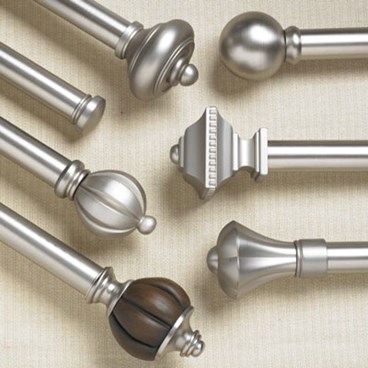 Alternate image for 1 Inch Adjustable Metal Drapery Hardware