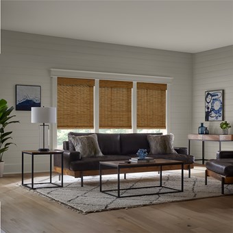 Motorized Woven Wood Shades