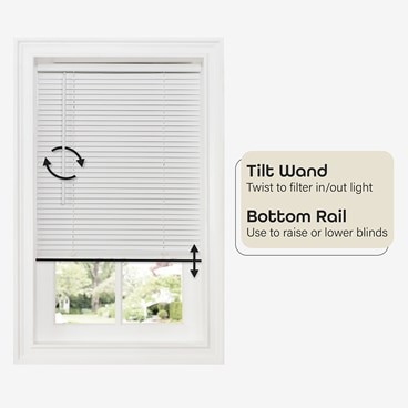 Alternate image for 1 Inch Room Darkening Vinyl Mini Blinds