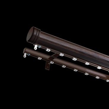 Alternate image for Deluxe Custom Wood Traversing Drapery Hardware