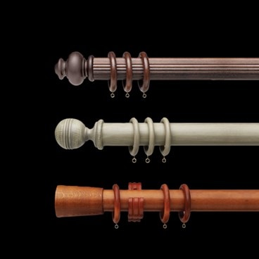 Alternate image for Deluxe 2 Inch Custom Wood Drapery Hardware