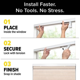 Alternate image for No Drill Headrail Light Filtering Cellular Shades