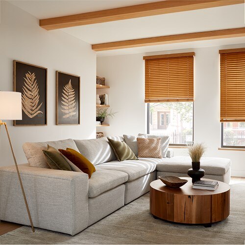 PVC Blinds / Wood Wooden Grain Effect Venetian Window Blind Home Office  Easy Fit