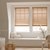 Thumbnail - The Premium 2 1/2in. Faux Wood Blinds in the English Chestnut color with the 2 1/2in. Modern Valance.