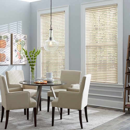 Inside mount, 2 Inch Aluminum Blinds. Color: Fawn 031