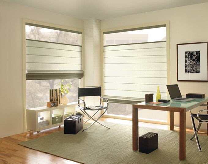 Levolor Roman Shades Clic Shade Blinds Roman Shade Style Flat In Color Light Filtering Olive With Top Down Bottom Up Feature