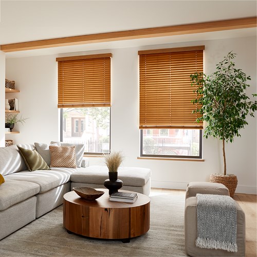 PVC Blinds / Wood Wooden Grain Effect Venetian Window Blind Home Office  Easy Fit