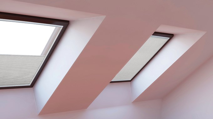 Motorized Cellular Light Filtering Skylight Blinds Motorized Light Filtering Cellular Skylight