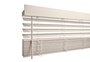 The 2in. Faux Wood Blinds in the Wood Texture Pearl color with the Modern Valance.