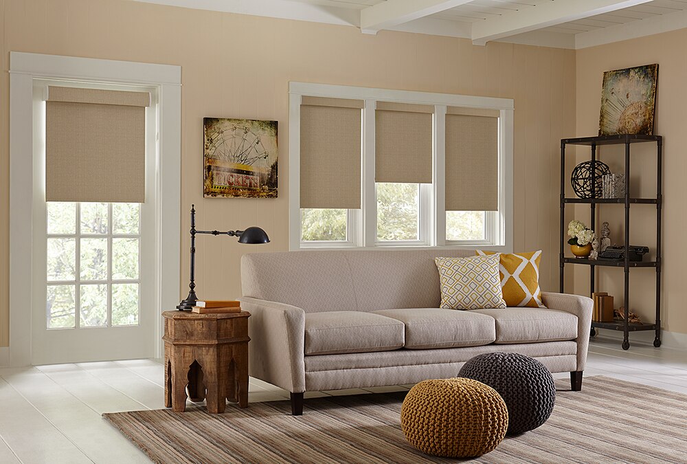 Trimmable Furnished Blackout Roller Blinds with Diamante Brading Finish 