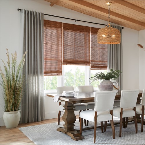 Color: Montego Bark - Featuring the Linen Decor Window Curtain in the White Color