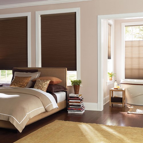 The Levolor Room Darkening Shades provide energy efficiency and beauty to all rooms. 