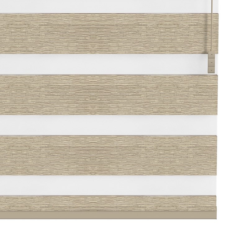 Color: Airy Wicker; Lift: Motorized Wand Light Control