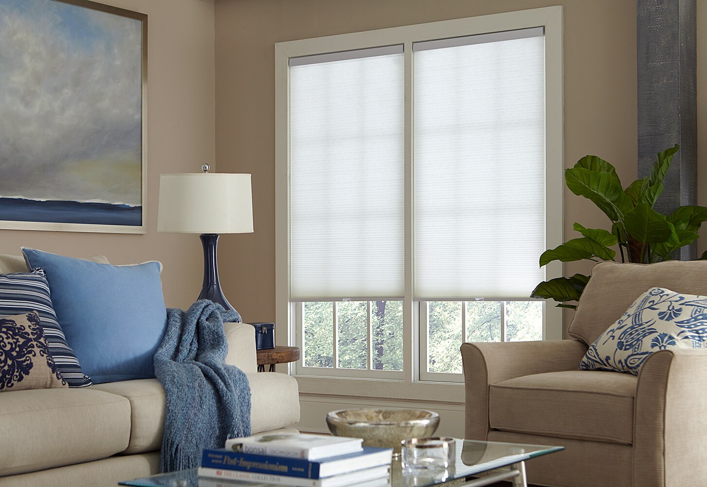 Budget Cordless Tdbu Light Filtering Cell Shade Blinds Com