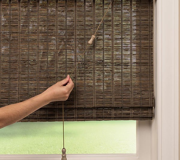 Window Shade Spindle Deluxe Woven Wood Shade | Blinds.com