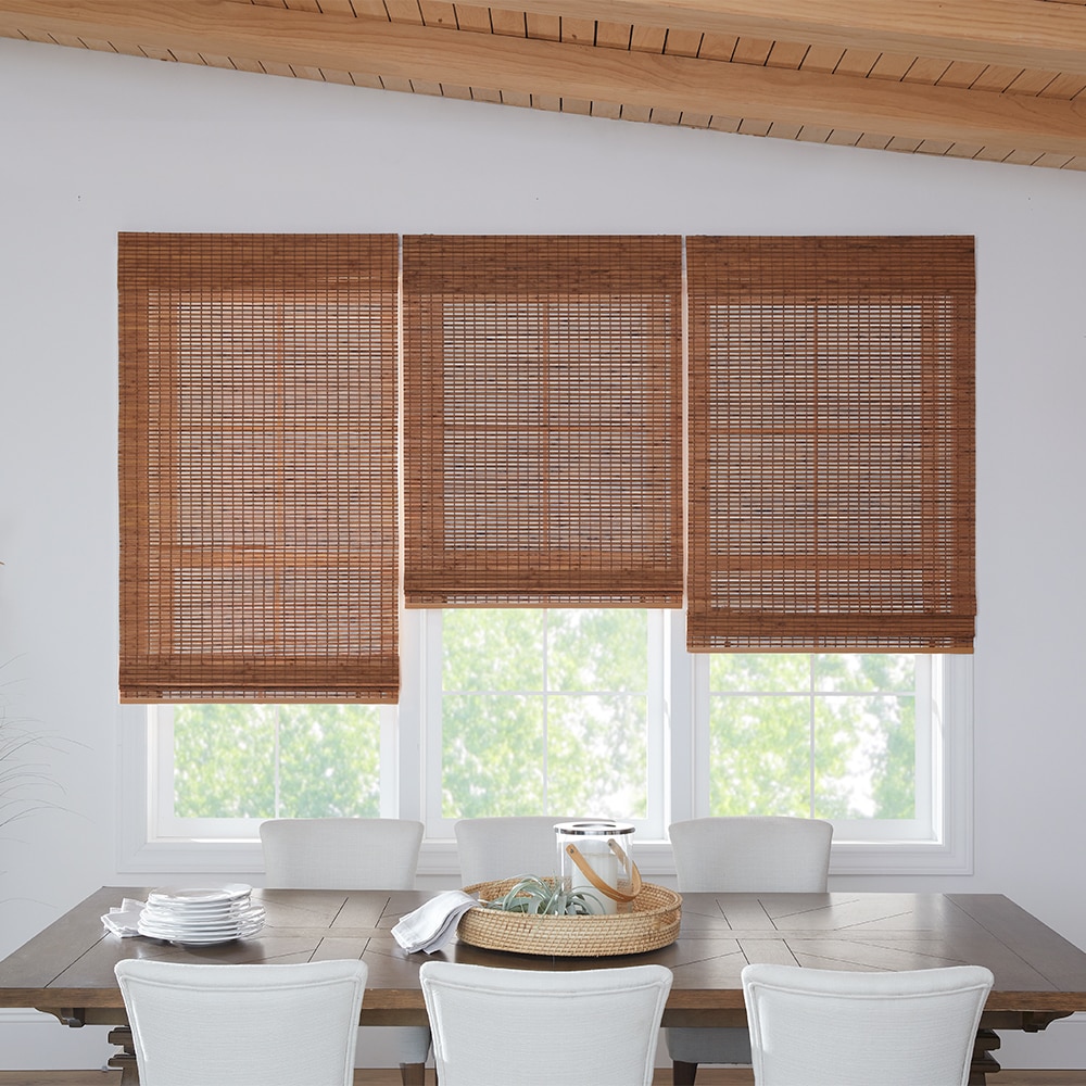 Wood cheap roman shades