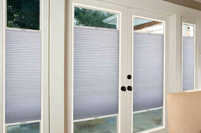 French Door Blackout Cellular Shade | Blinds.com