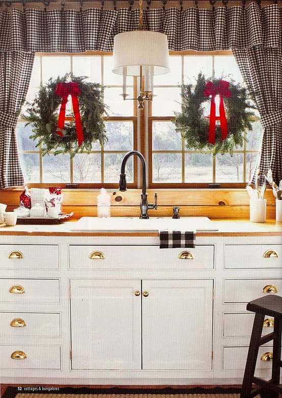 Deck Your Holiday Windows Holiday Kitchen window decor The