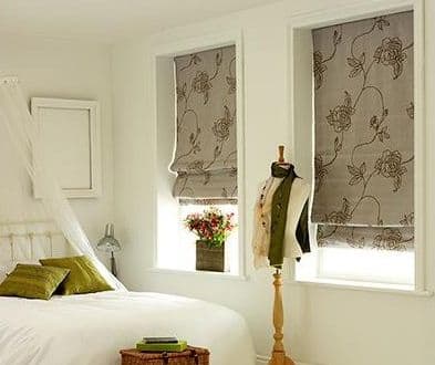 House Beautiful The Finishing Touch Should I Choose Patterned Or Solid Roman Shades