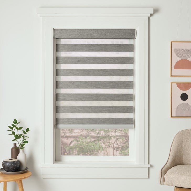 Color: Braided Restful Tan; Fold Style: Layered Shades; Lift: Continuous Cord Loop