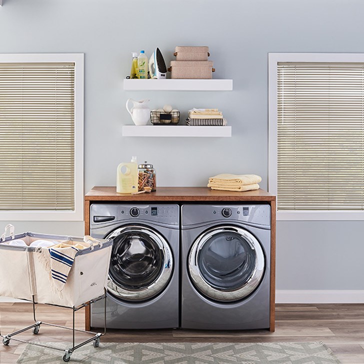 LightBlocker 1 Inch Mini Blinds with Cord Lift/Wand Tilt: Weathered Taupe 175