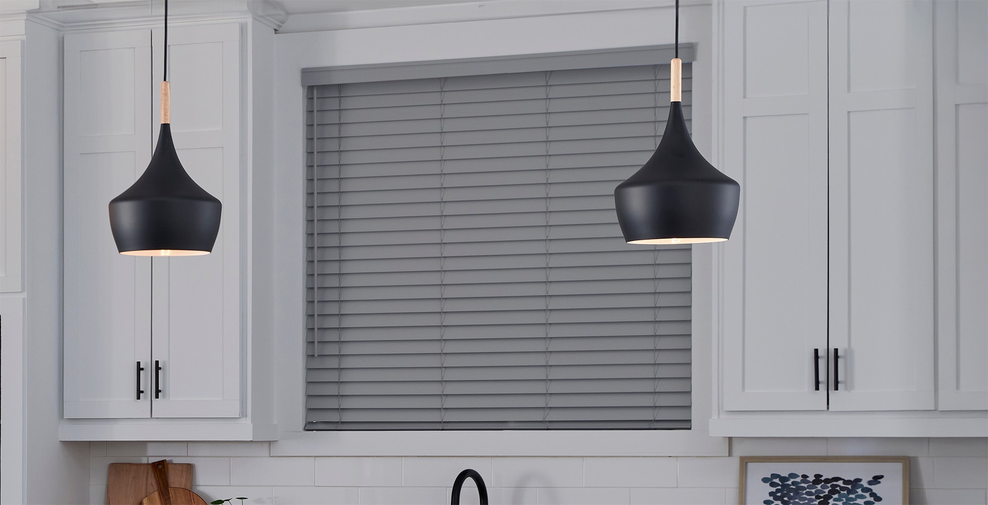 Cordless 2 Inch Classic Faux Wood Blind