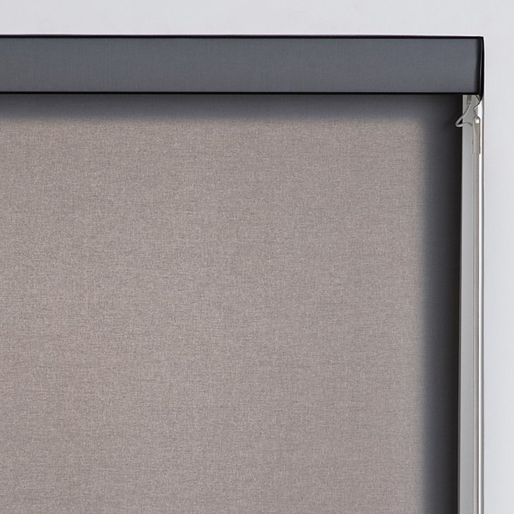 Color: Blue Steel; Lift: Motorized Wand; Headrail: Cassette Valance; Bottom Rail: External Bottom Bar