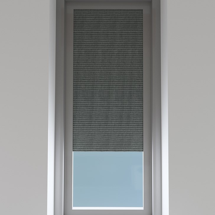 Light Filtering Cellular Skylight Shades in the Onyx color.