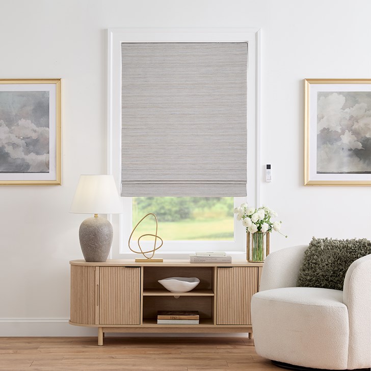 Color: Milan Acacia SW263; Fold: Classic with Seams; Liner: Blackout; Banding: None