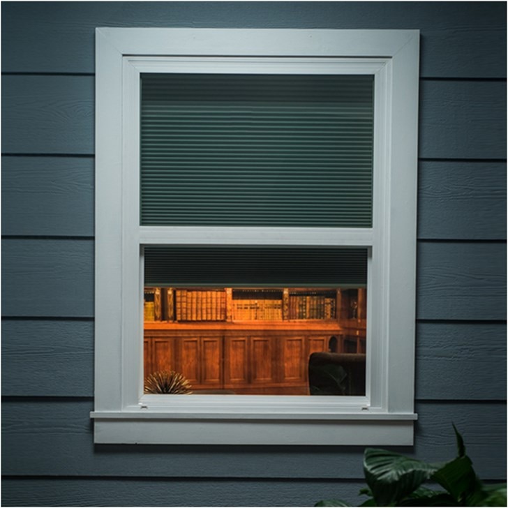 Outside view of the Levolor Blackout Cellular Shade in Cream