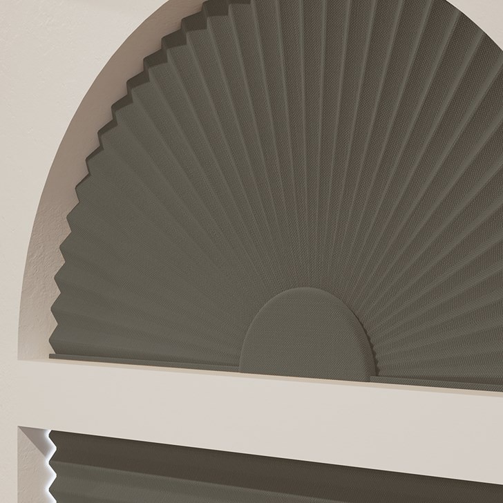 Blackout Cellular Arch in the Dark Chocolate color.