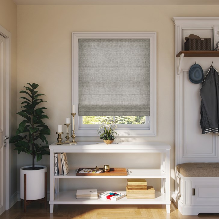 Color: Outlander Dust Grey F104; Lift: Continuous Cord Loop; Fold Style: Classic Flat