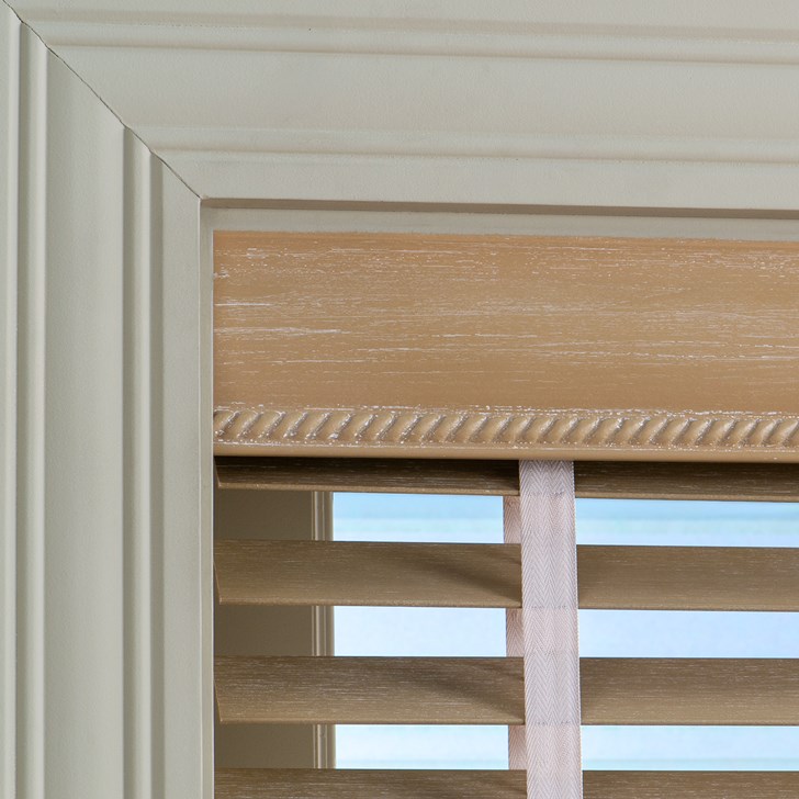 Color: Bastille Latte 1712; Lift: Motorized Lift and Tilt; Cloth Tape: Soft Shell; Valance: 4 In Cord