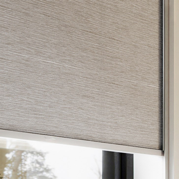 Color: Modica Cornerstone; Opacity: Blackout; Bottom Rail: Square Hem Bar; Add-On: Light Blocker