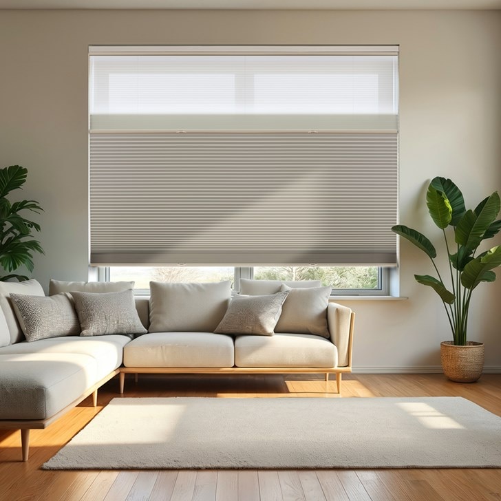 Color: Porcelain C5004 and Dune Dust C4420T; Hardware: 3058 White; Lift Type: Cordless Day and Night