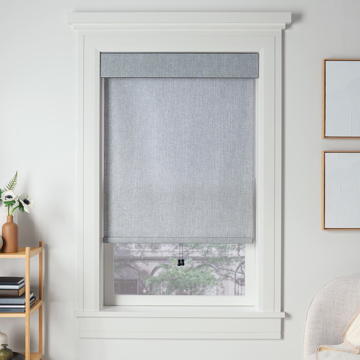 Color: Dundee Carbon Ritz; Fold Style: Roller; Lift: Cordless