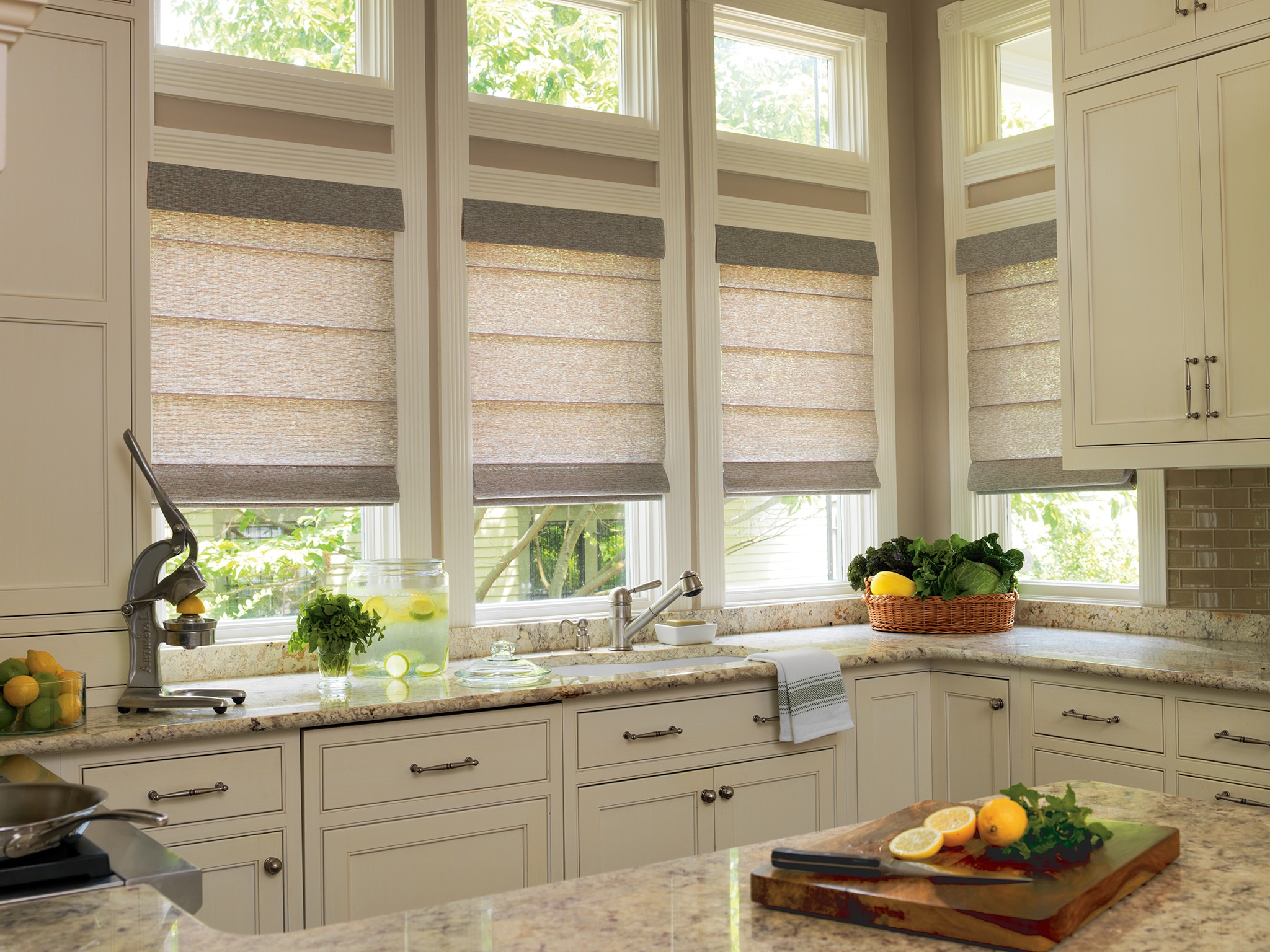 Semi-Sheer Roman Shades
