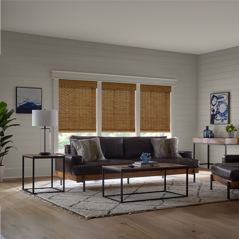 Motorized Woven Wood Shades