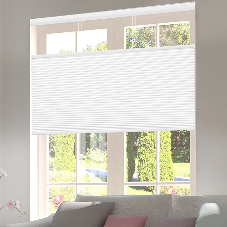 Color: Shadow White LCC4001; Lift: Motorized; Light Control: Top Down Bottom Up