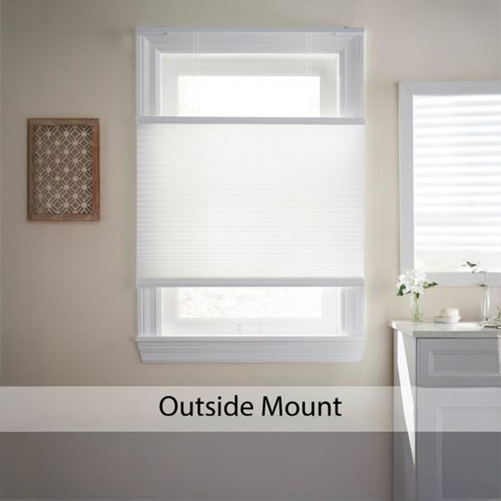 Color: Snow Drift; Light Control: Top Down Bottom Up; Mount: Outside Mount