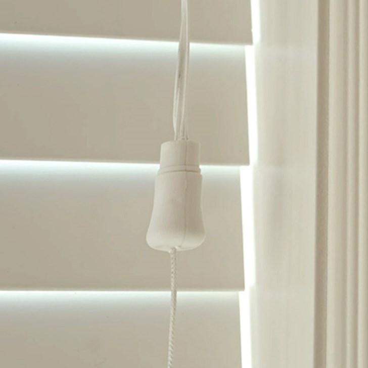 All blinds are come with a new Cord Release Device designed to breakaway when pulled apart for a safer option for homes with children.  Color: Pearl 25