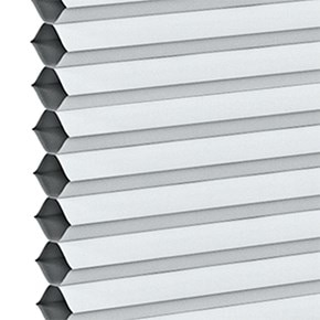 3/4ths inch or .75 inch Blackout single cellular shade swatch featuring the cell shades in the classic powder color.