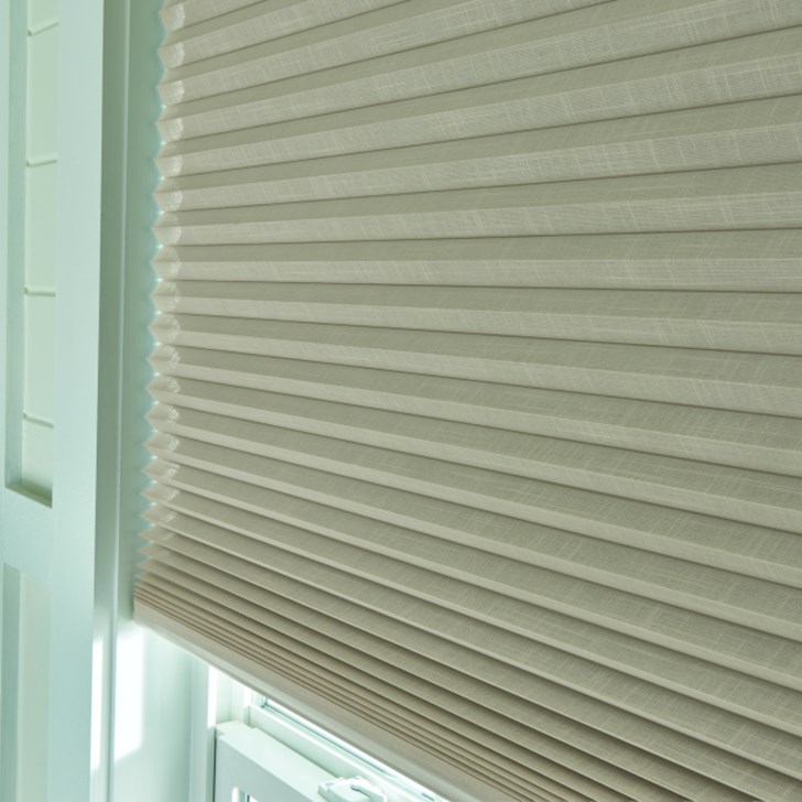 Single Cell Cellular Shades with Cordless Lift: Serenade Blackout, Subtle Touch 1723
