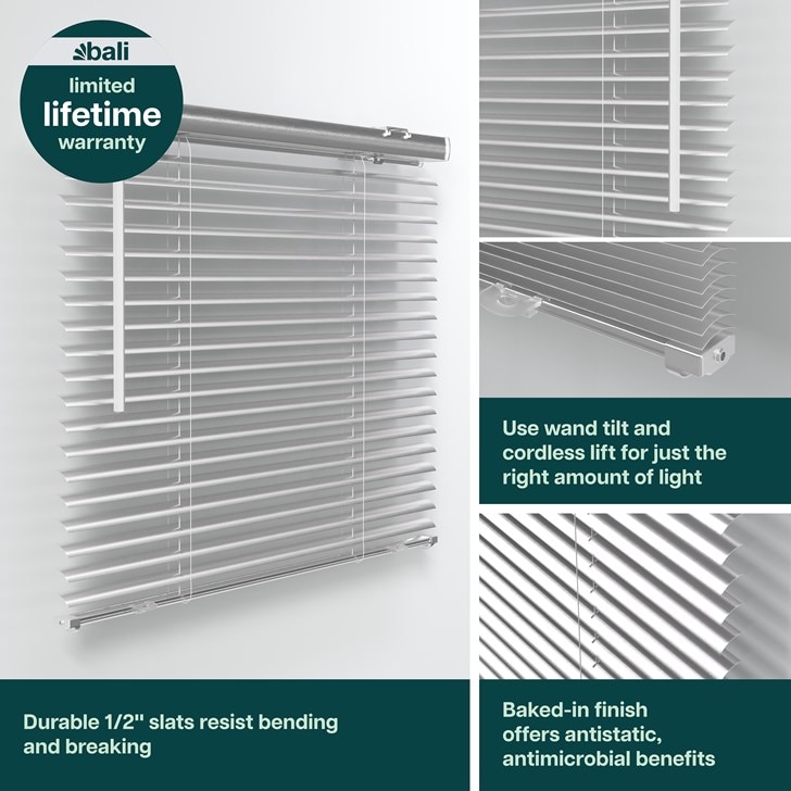 Fold Style: 1/2" Slat; Lift: Cordless